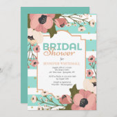 ピンクドッグウッドブライダルシャワー招待 招待状 (正面/裏面)