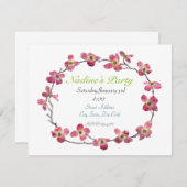 ピンクドッグウッド招待状 招待状 (正面/裏面)