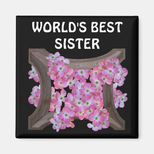 ピンクドッグウッド磁石 マグネット (正面)