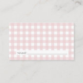 ピンクドッグガール赤ちゃんシャワーおむつラッフル エンクロージャーカード (裏面)