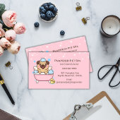 ピンクドッググルーミングパグドッグスパアポイントメントカード 予約カード