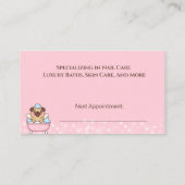 ピンクドッググルーミングパグドッグスパアポイントメントカード 予約カード (裏面)