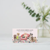 ピンクドッグス猫鳥ホテルソファペットシッティンググルーミング 名刺