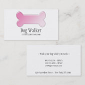 ピンクドッグボーンビジネスカードデザイン2 名刺 (正面/裏面)