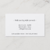 ピンクドッグボーンビジネスカードデザイン4 名刺 (裏面)