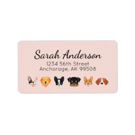 ピンクドッグ誕生日レッツポーティ ラベル