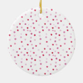 ピンクドットアーティザンウォーターカラー名緑名門私立校風の セラミックオーナメント (裏面)