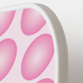 ピンクドットスクリプトモノグラムピックボールパドル ピックルボールラケット (左詳細)