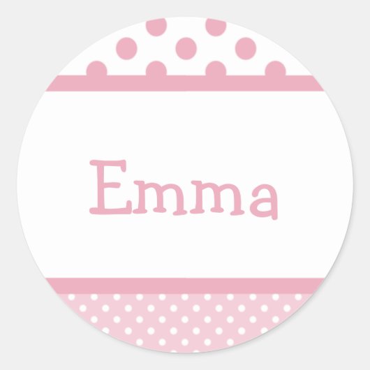 ピンクドットステッカー ラウンドシール (正面)