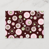 ピンクドットベビーシャワーおむつラッフルチケットインサート エンクロージャーカード (裏面)