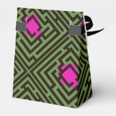 ピンクドット付き迷路パターカスタムン文字 フェイバーボックス (裏面サイド)