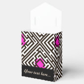 ピンクドット付き迷路パターカスタムン文字 フェイバーボックス (オープン)