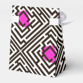 ピンクドット付き迷路パターカスタムン文字 フェイバーボックス (裏面サイド)