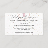 ピンクドット象徴的な水の色ケーキメーカーベーカリー 名刺 (裏面)