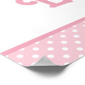 ピンクドット赤ちゃんシャワーバナー ポスター (角)