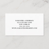 ピンクドナッツカップケーキウォーターカラーベーカリー 名刺 (裏面)