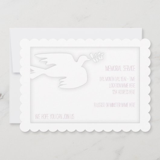 ピンクドモダンーヴベビーカスタムお祝いオブ・ライフ 招待状 (裏面)