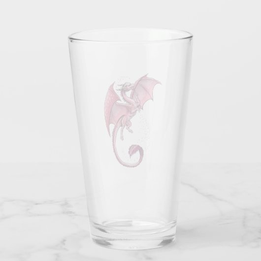 ピンクドラゴンの春自然ファンタジーアート タンブラーグラス (裏面)