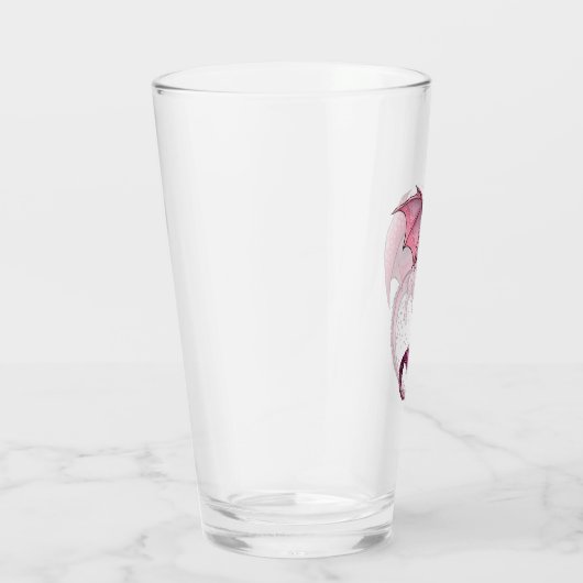 ピンクドラゴンの春自然ファンタジーアート タンブラーグラス (右)