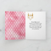 ピンクドラゴンはかりで測フェイクグリッターハッピーバースデー カード (内部)