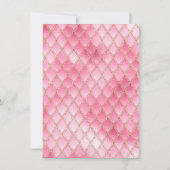 ピンクドラゴンはかりで測金ゴールドフェイクグリッター誕生日 サンキューカード (裏面)