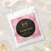 ピンクドラゴンはかりで測金ゴールド誕生日ありがとう フェイバーバッグ (クリップ留めされた状態)
