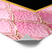 ピンクドラゴンはかりで測金ゴールド誕生日パーティーへようこそ ポスター (角)