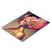 ピンクドラゴンウーマンファンタジーアート ノートブック (左側)