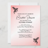 ピンクドラゴンファンタジーブライダルシャワー招待 招待状 (正面)