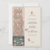 ピンクドラゴンフライザデイトベルエポック新しい 招待状 (正面)