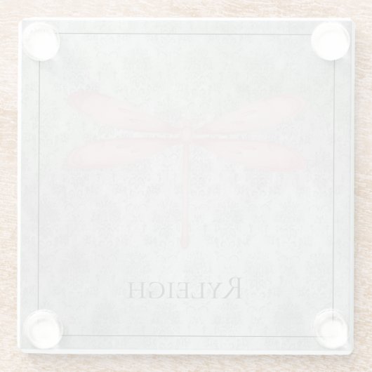 ピンクドラゴンフライダマスク ガラスコースター (裏面)