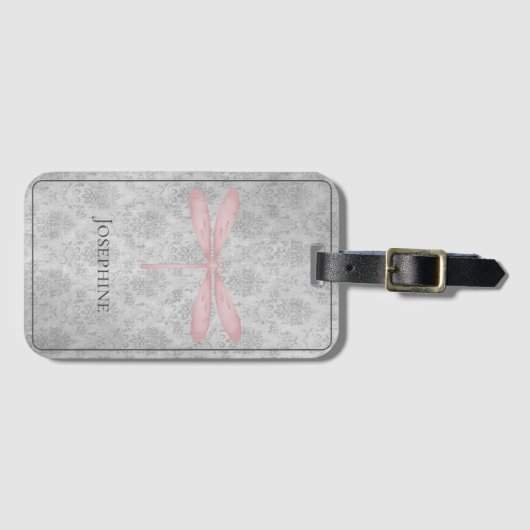 ピンクドラゴンフライダマスク ラゲッジタグ (正面横)