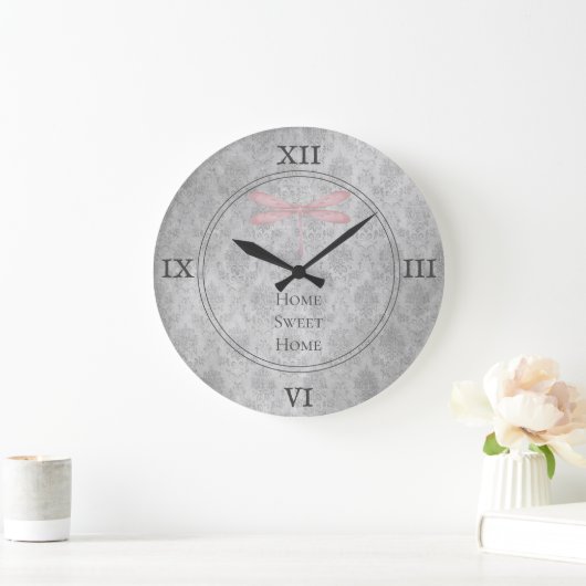 ピンクドラゴンフライダマスク ラージ壁時計 (ホーム)