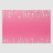 ピンクドリッピンググリッターガーリートレンディーシックきらきら光る 薄葉紙 (正面)