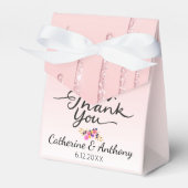 ピンクドリッピンググリッターフローラありがとう フェイバーボックス (正面サイド)