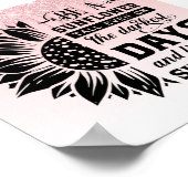 ピンクドリッピンググリッター感動的引用文ポスター ポスター (角)