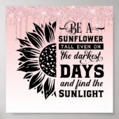 ピンクドリッピンググリッター感動的引用文ポスター ポスター (正面)