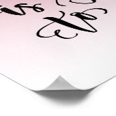 ピンクドリッピンググリッター感動的引用文ポスター ポスター (角)