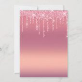 ピンクドリッピンググリッター招待状 招待状 (裏面)