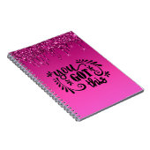 ピンクドリッピンググリッター |お得客様 ノートブック (右側)