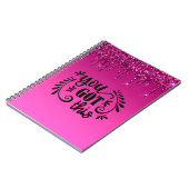 ピンクドリッピンググリッター |お得客様 ノートブック (左側)