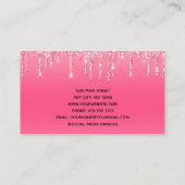 ピンクドリップグリッターガーリートレンディーシックモダンバス 名刺 (裏面)