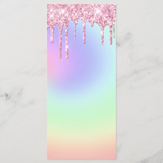 ピンクドリップグリッターベーカリー価格表とメニュー メニュー (裏面)