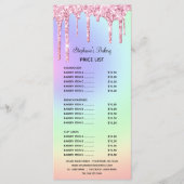 ピンクドリップグリッターベーカリー価格表とメニュー メニュー (正面)