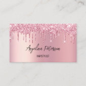 ピンクドリップグリッター名刺 名刺 (正面)