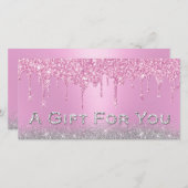 ピンクドリップスシルバーグリッターギフトサロン証明書 (正面/裏面)