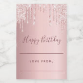 ピンクドリップス自家製バースデーギフト フードラベル (シングルラベル)