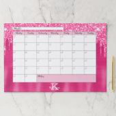 ピンクドリップスGlam Monogram Name Desk Calendar Pad ペーパーパッド (インサイチュ)