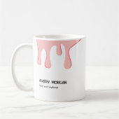 ピンクドリップネームビジネスマグ コーヒーマグカップ (左)