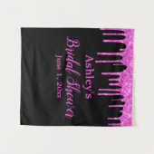 ピンクドリップブライダルシャワーフォトブース背景プロップ タペストリー (正面(横))